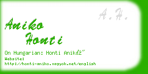 aniko honti business card